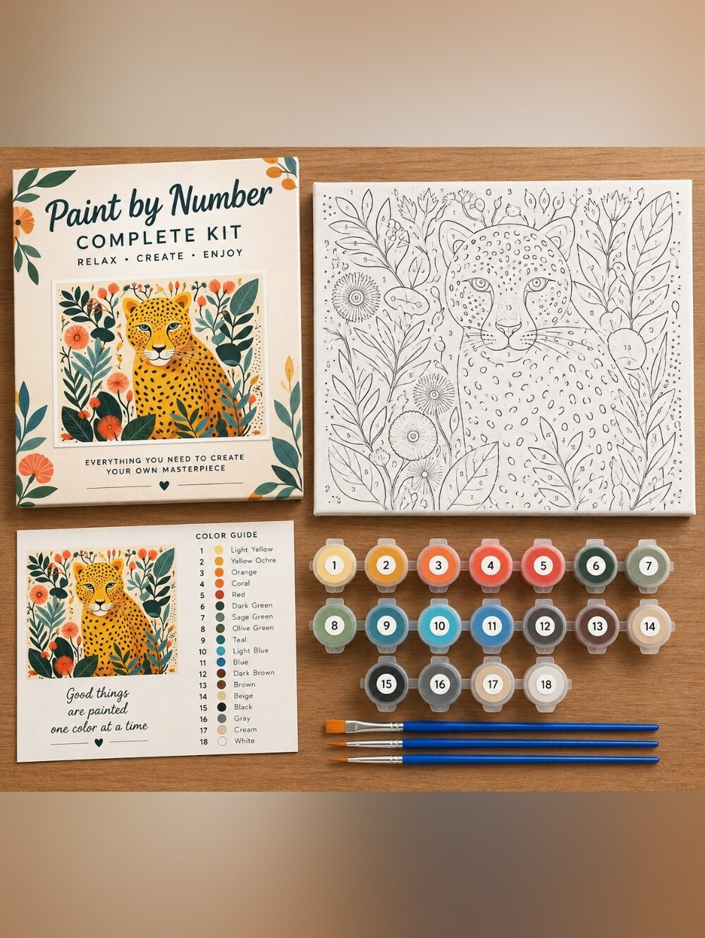 Craftoria "Wild Patterns" Paint-by-Number Kit